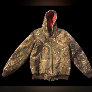 Carhartt Women’s Camo Action Full Zipper Lined Realtree Camo Jacket Size M 8-10